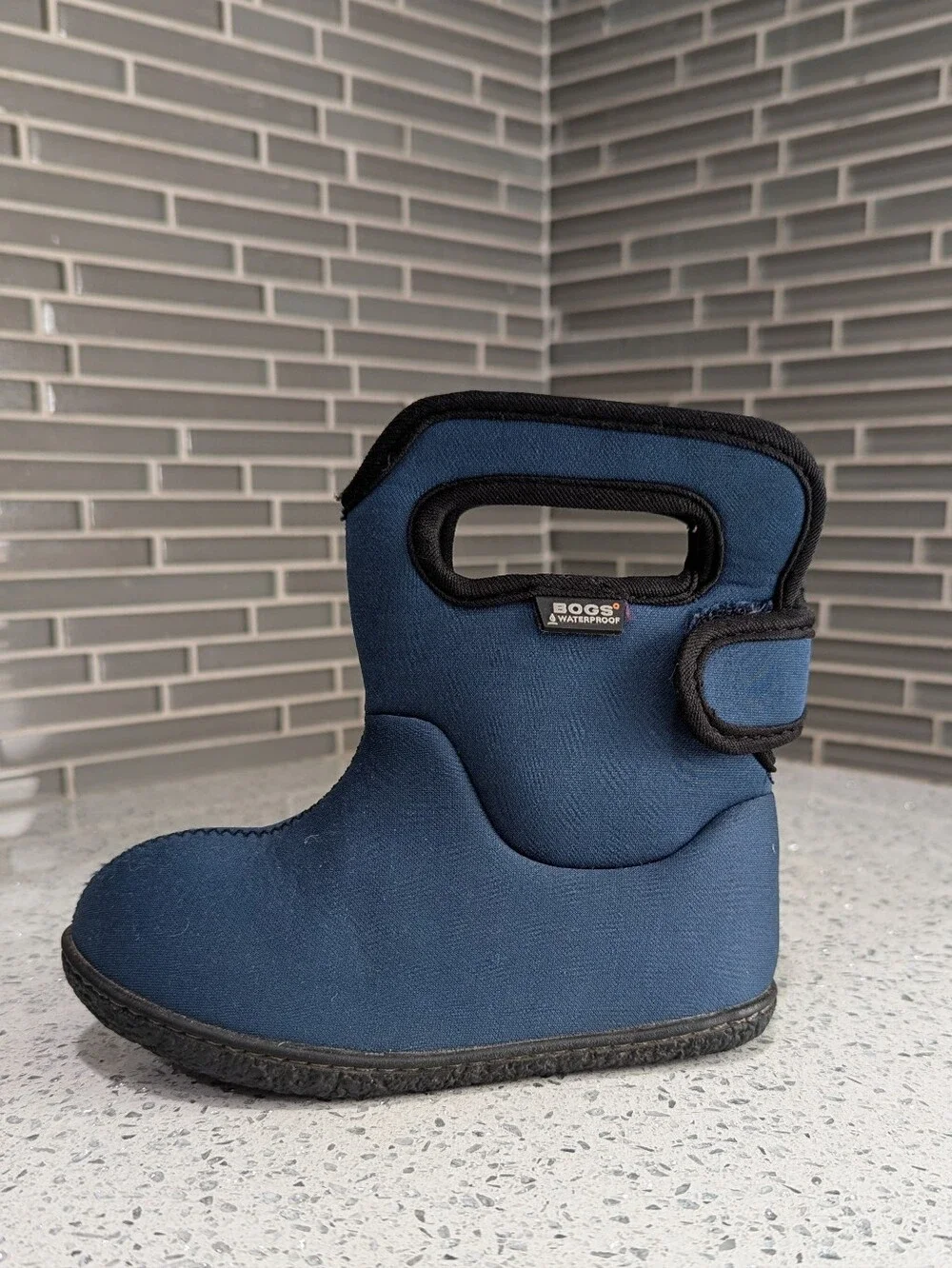 Bogs Toddler Navy Blue Winter Boot Neoprene Rainboots Insulated Baby Kids Size 8